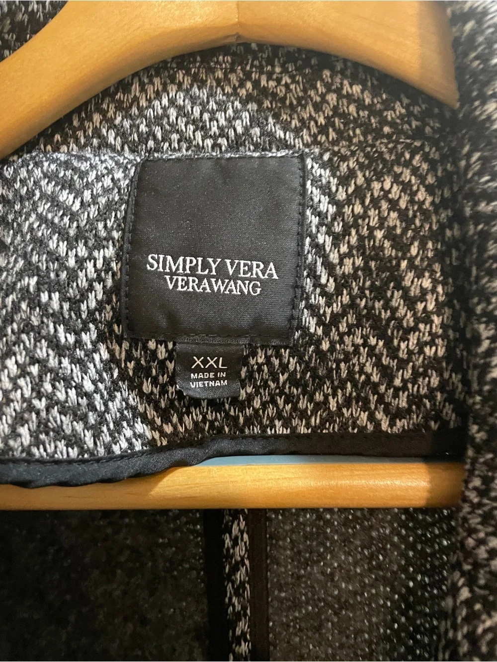 Simply Vera Vera Wang Black & White Textured Coat
